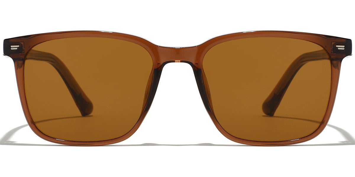 Square Sunglasses translucent-brown+amber