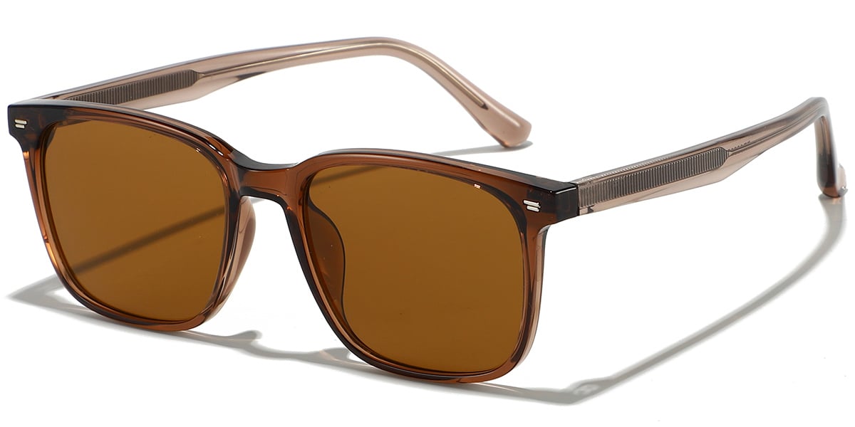 Square Sunglasses translucent-brown+amber