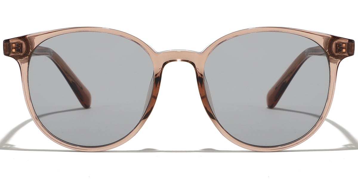 Round Sunglasses translucent-light_brown+light_grey