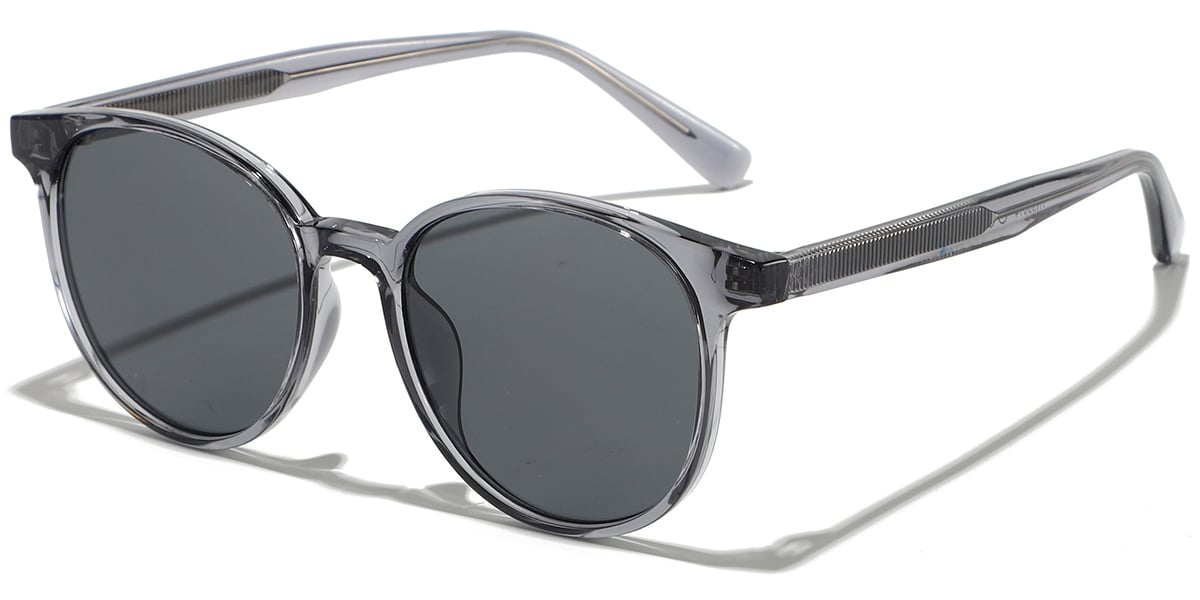 Round Sunglasses translucent-grey+light_grey