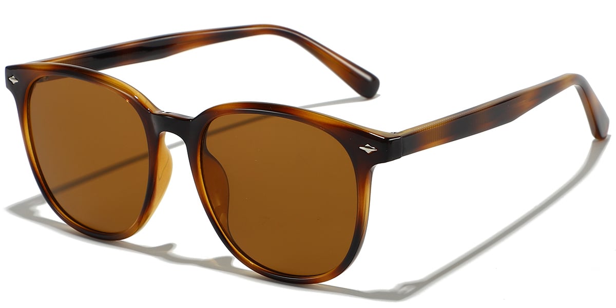 Square Sunglasses tortoiseshell+amber
