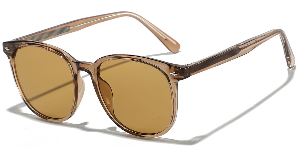 Square Sunglasses translucent-brown+amber