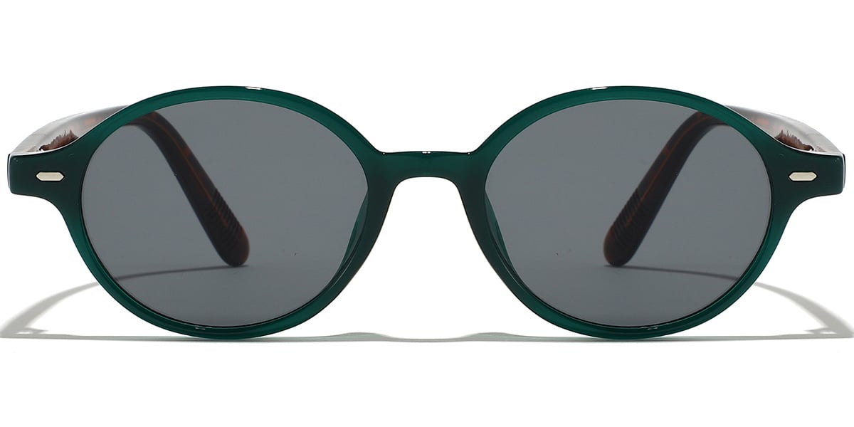 Oval Sunglasses green+dark_grey