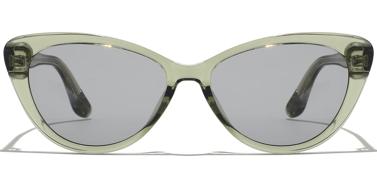 Geometric Sunglasses translucent-green+light_grey