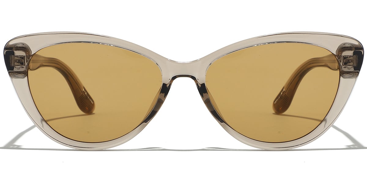 Geometric Sunglasses translucent-light_brown+amber