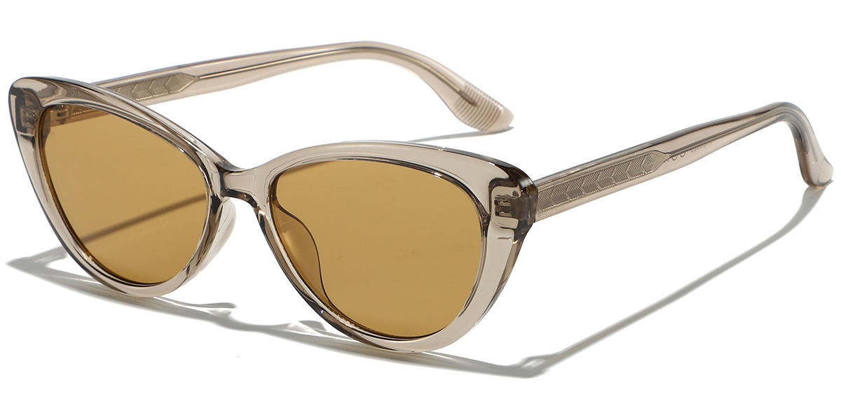 Geometric Sunglasses translucent-light_brown+amber