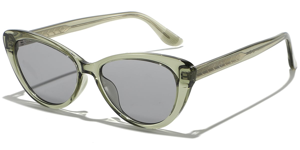 Geometric Sunglasses translucent-green+light_grey