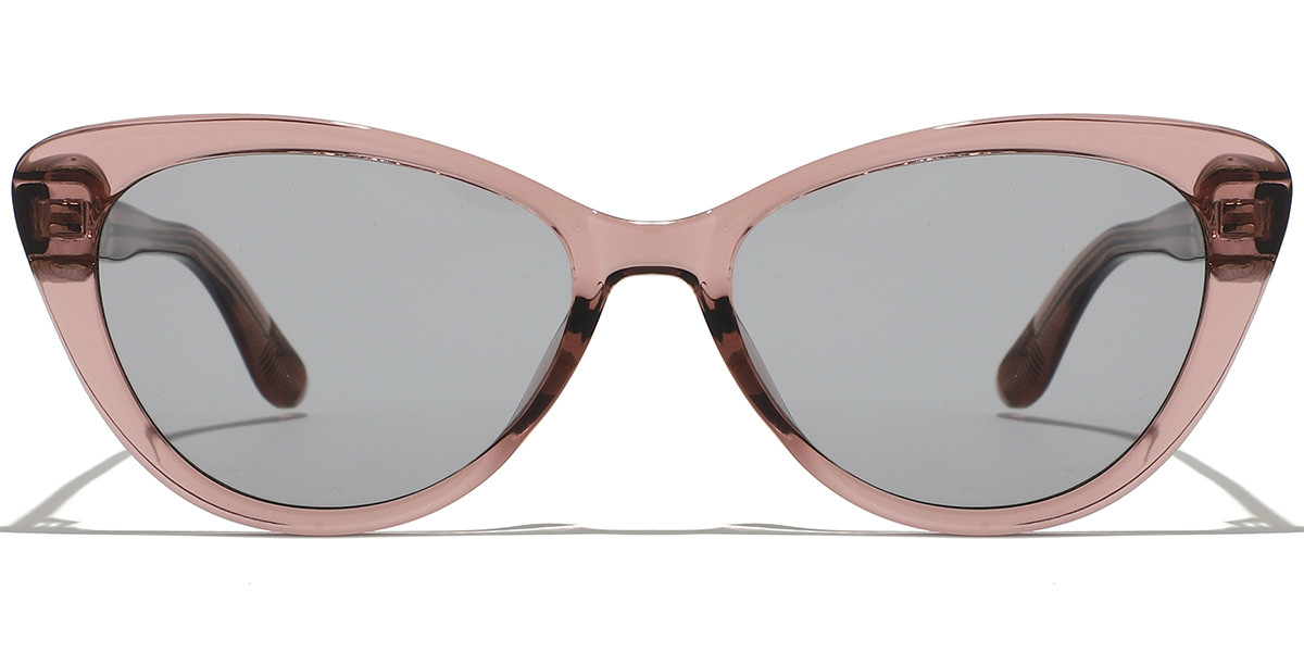 Geometric Sunglasses translucent-pink+light_grey