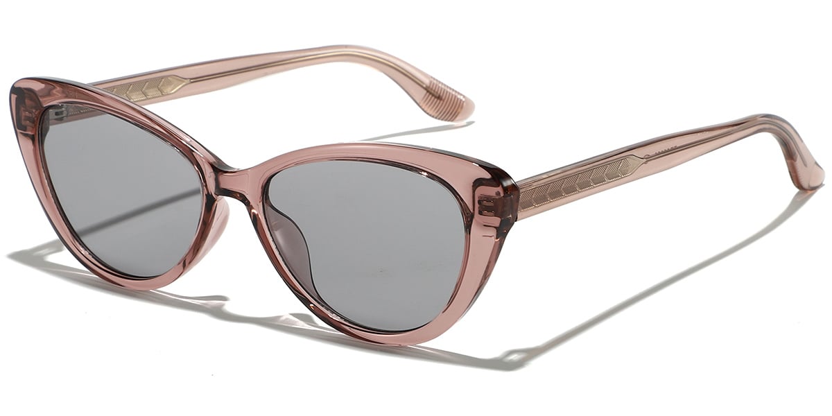 Geometric Sunglasses translucent-pink+light_grey