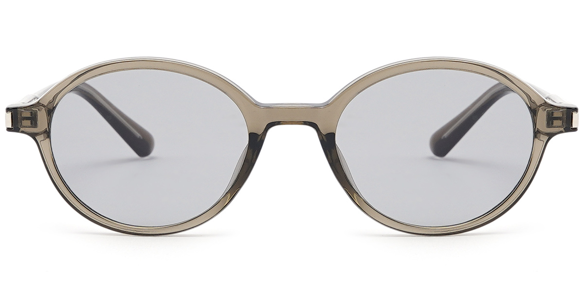 Round Sunglasses translucent-green+light_grey