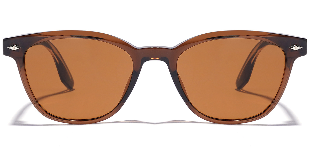 Rectangle Sunglasses translucent-brown+amber