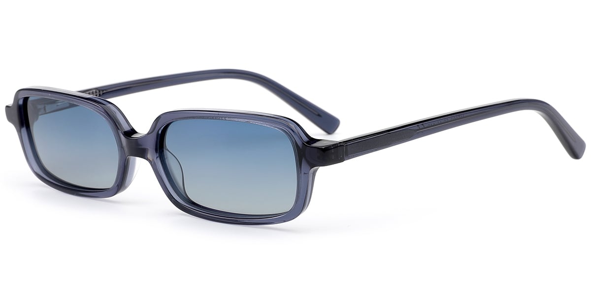 Acetate Rectangle Sunglasses translucent-blue+gradient_blue_polarized