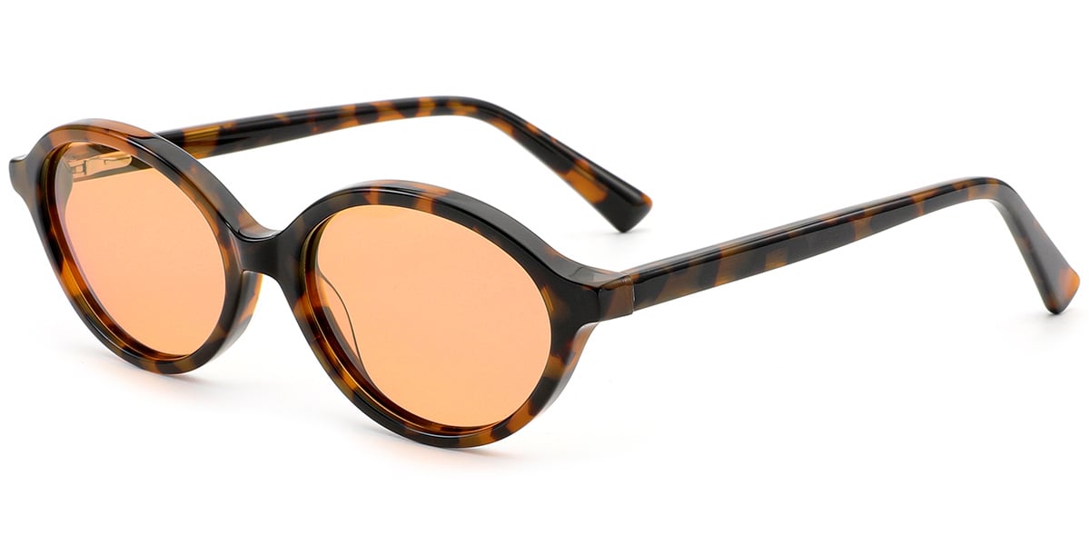 Acetate Oval Sunglasses tortoiseshell+light_amber_polarized
