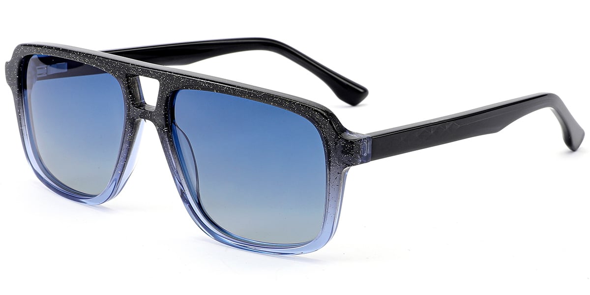 Acetate Aviator Sunglasses gradient_blue+gradient_blue_polarized
