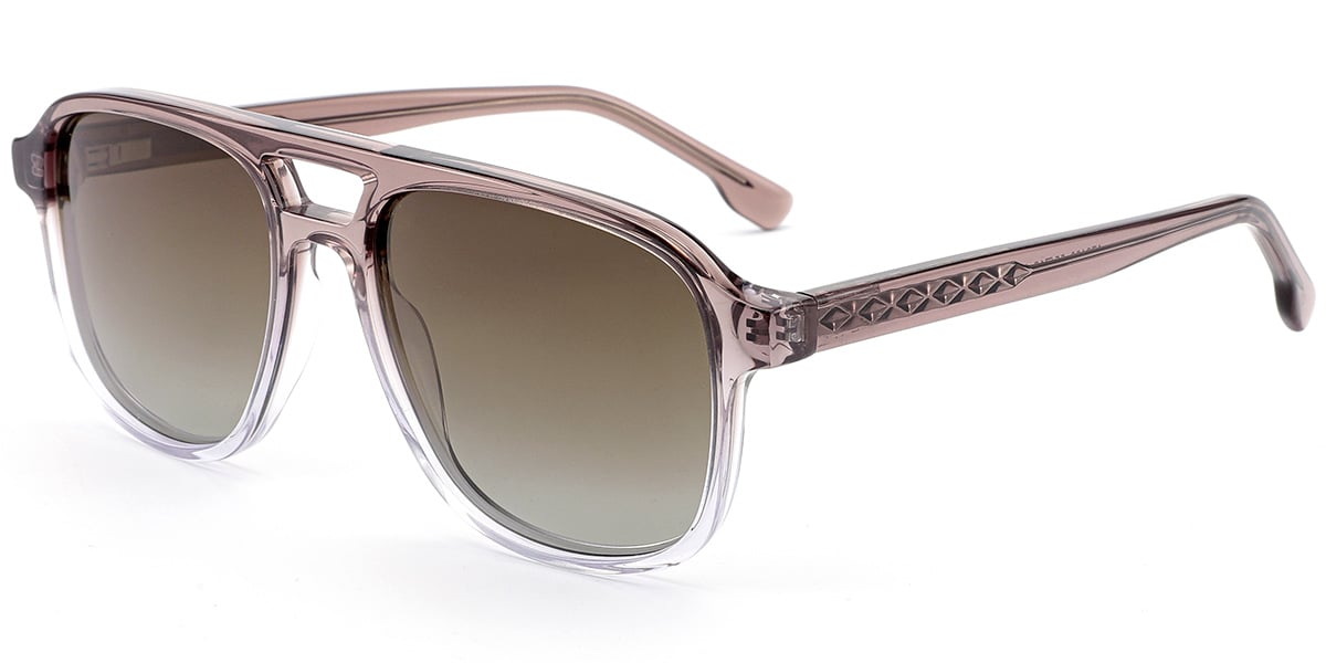 Acetate Aviator Sunglasses gradient_brown+gradient_amber_polarized