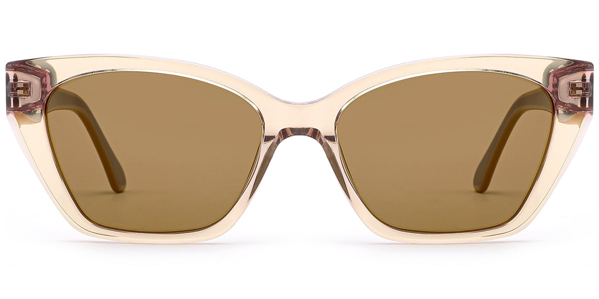 Acetate Square Sunglasses translucent-yellow+amber_polarized