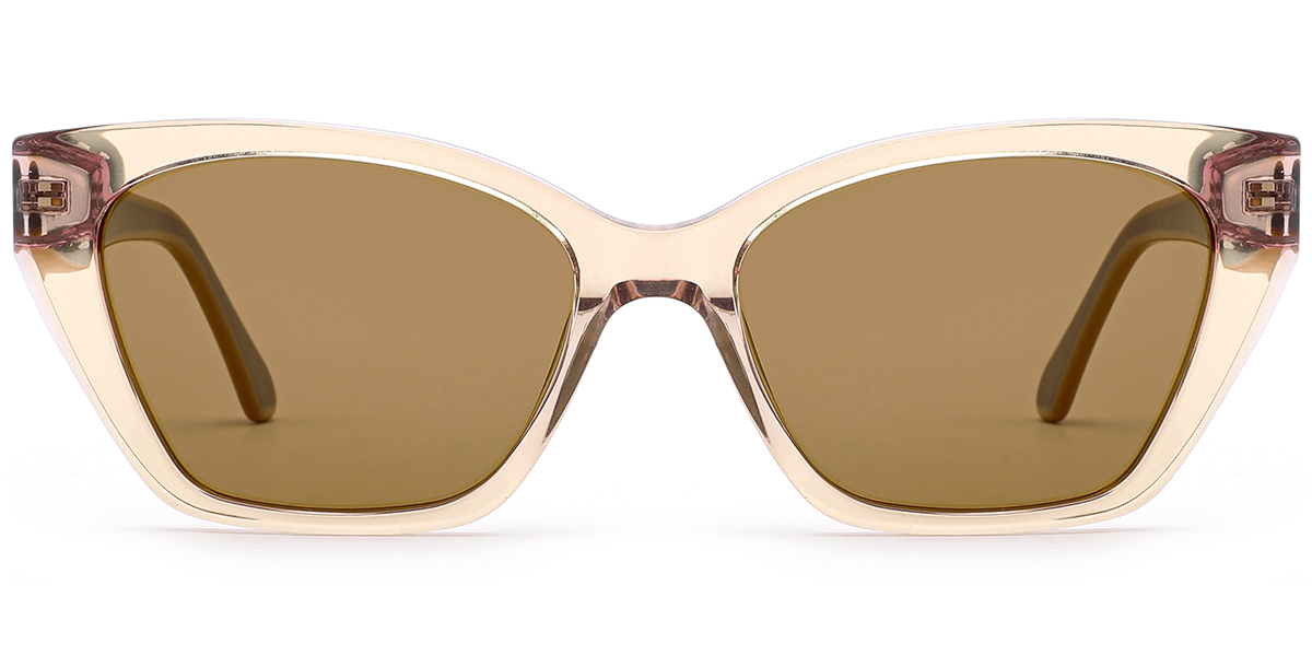 Acetate Square Sunglasses translucent-yellow+amber_polarized