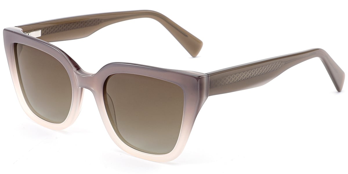 Acetate Square Sunglasses gradient_brown+gradient_amber_polarized